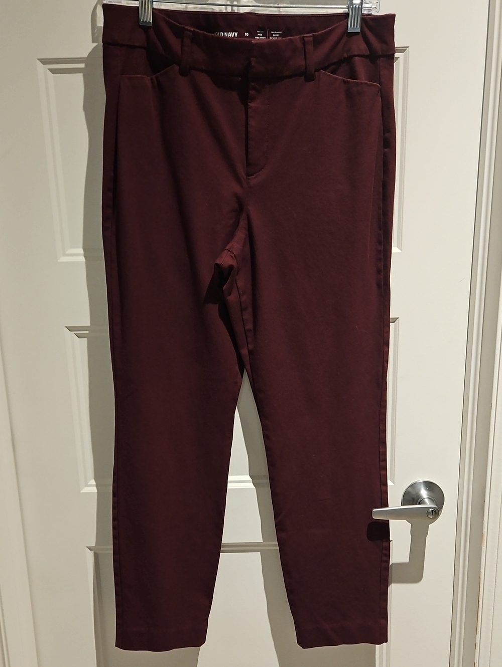 Old Navy Pixie High-Rise Pants in Deep Wine